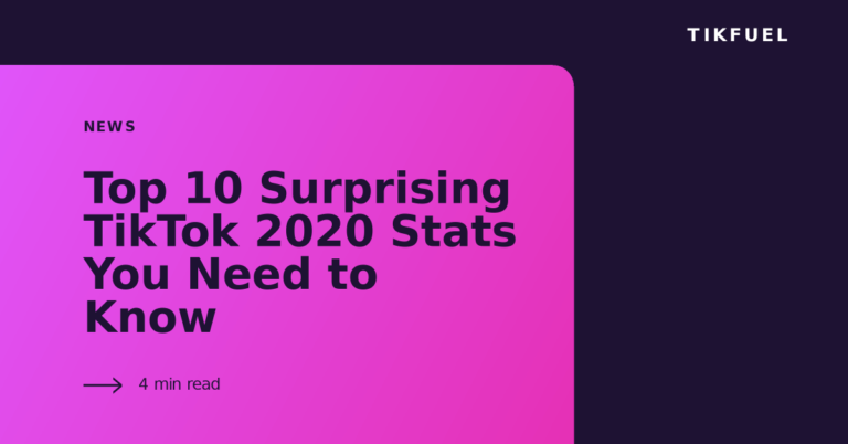 TikFuel article cover: Top 10 Surprising TikTok 2020 Stats You Need to Know