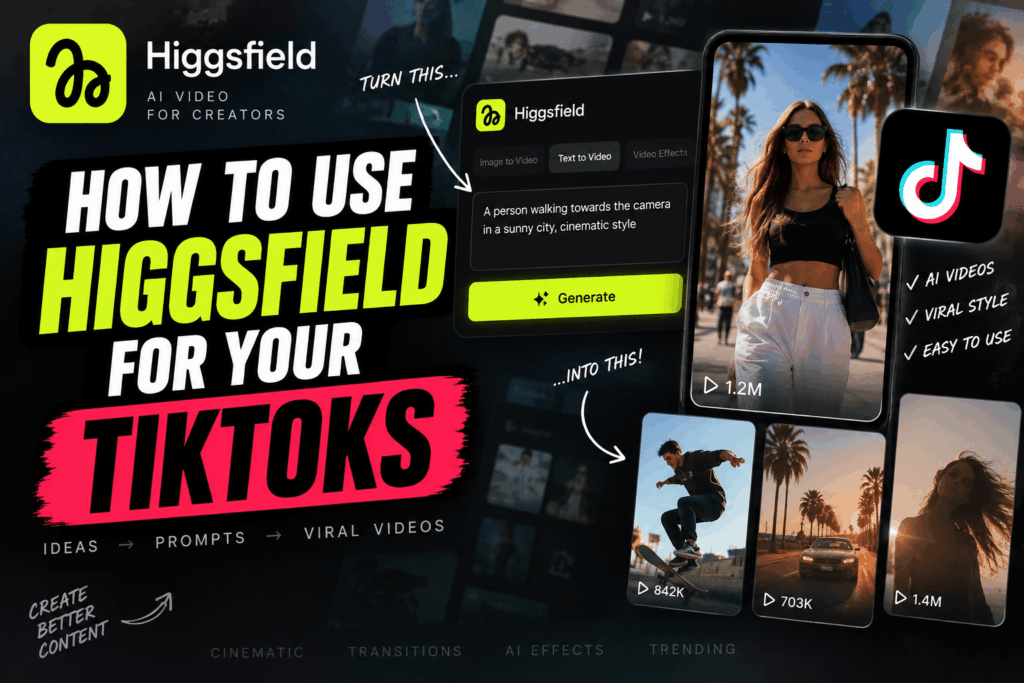 TikFuel article cover: Higgsfield gebruiken voor je TikToks